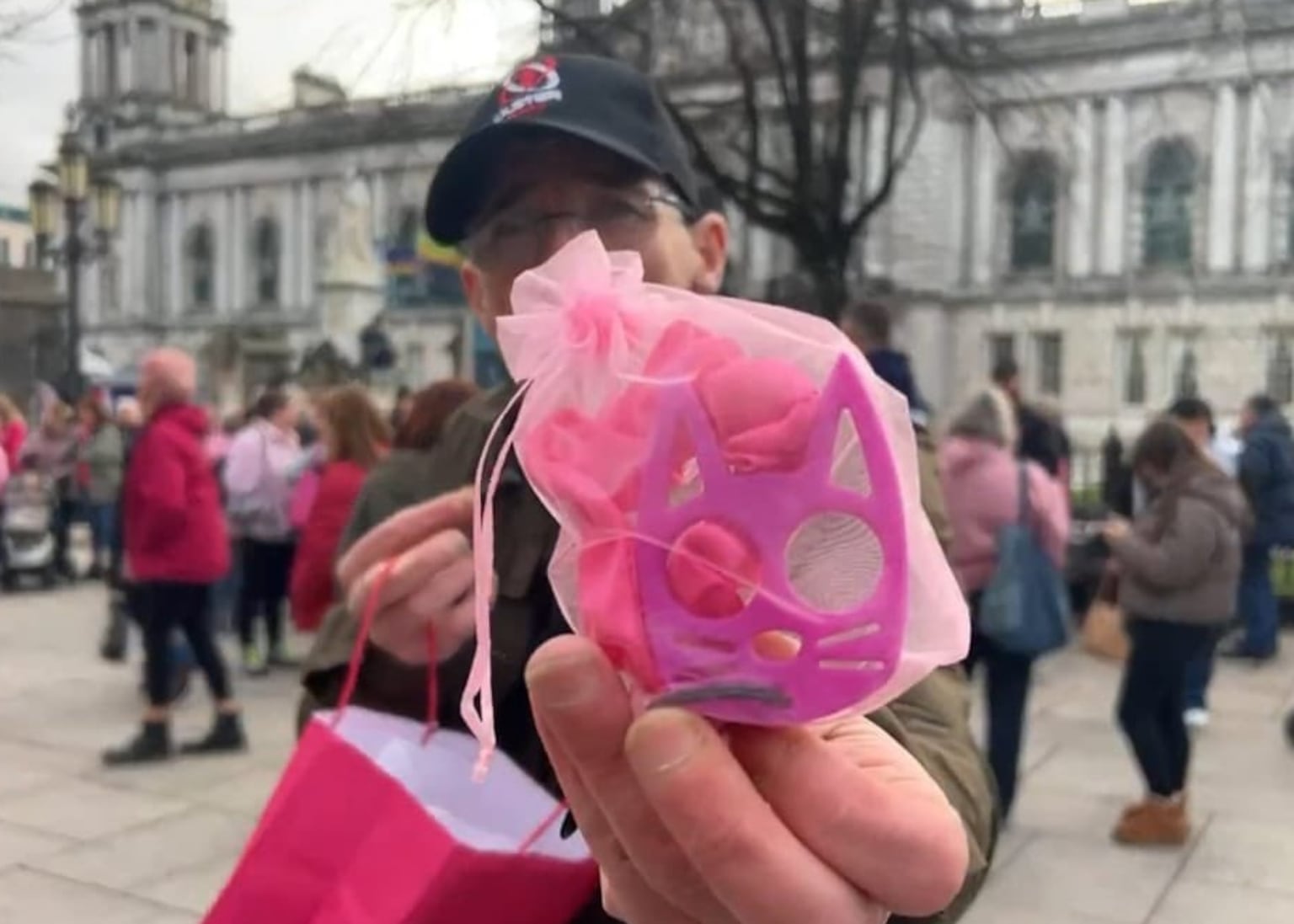 British ‘Pink Ladies’ to travel to Belfast for rally alongside group who handed out knuckledusters at anti-Islam rally