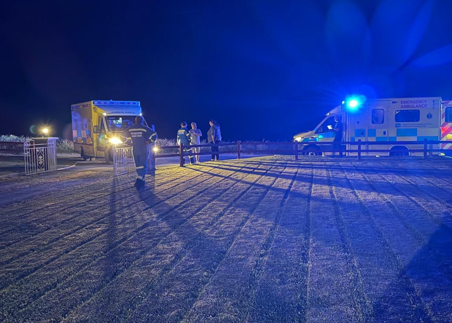 Newcastle and Kilkeel coastguards were joined by the Newcastle RNLI and ambulance services in the rescue. PICTURE: NEWCASTLE COASTGUARD / FACEBOOK