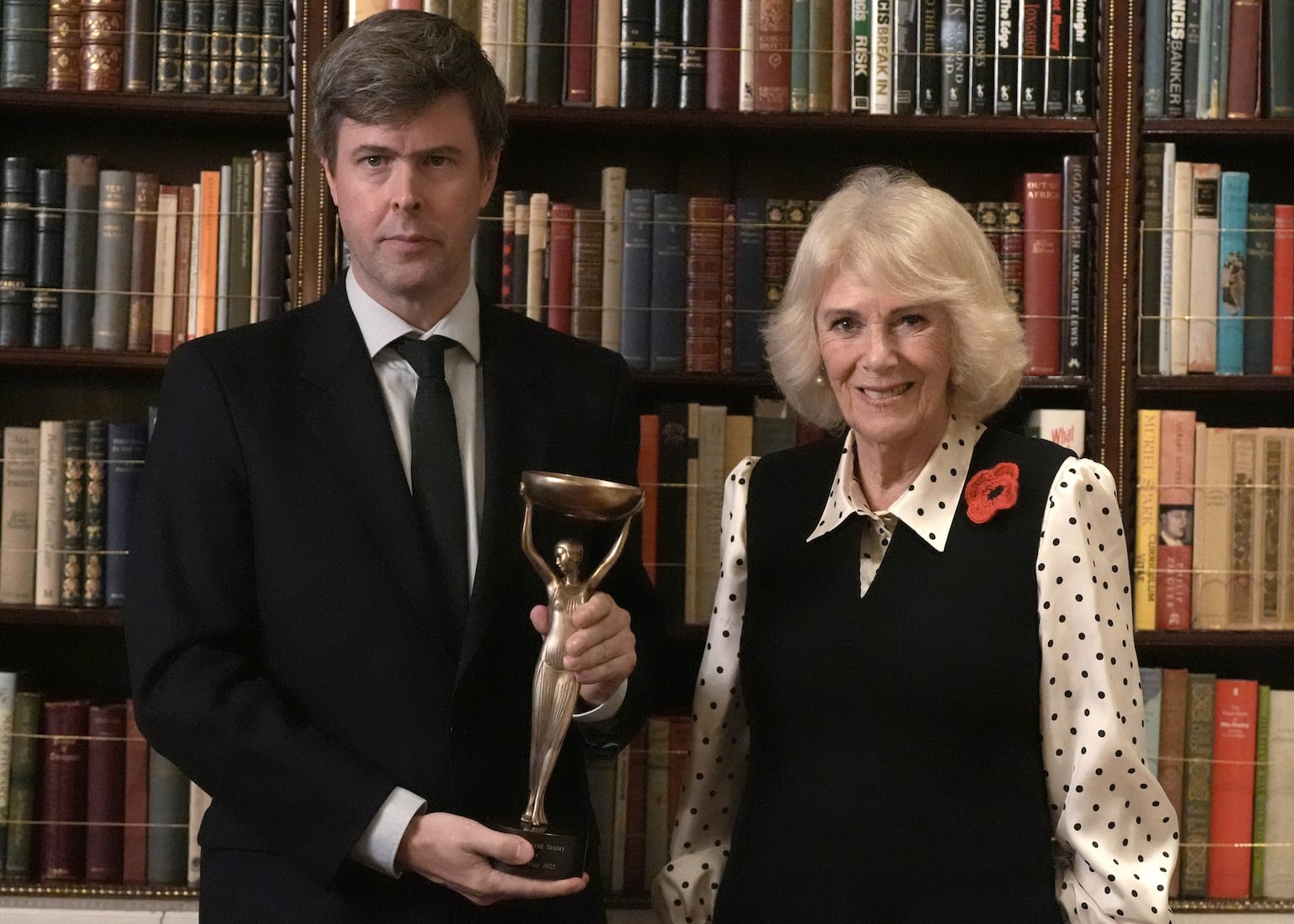 Queen welcomes Booker Prize-winning author at Clarence House
