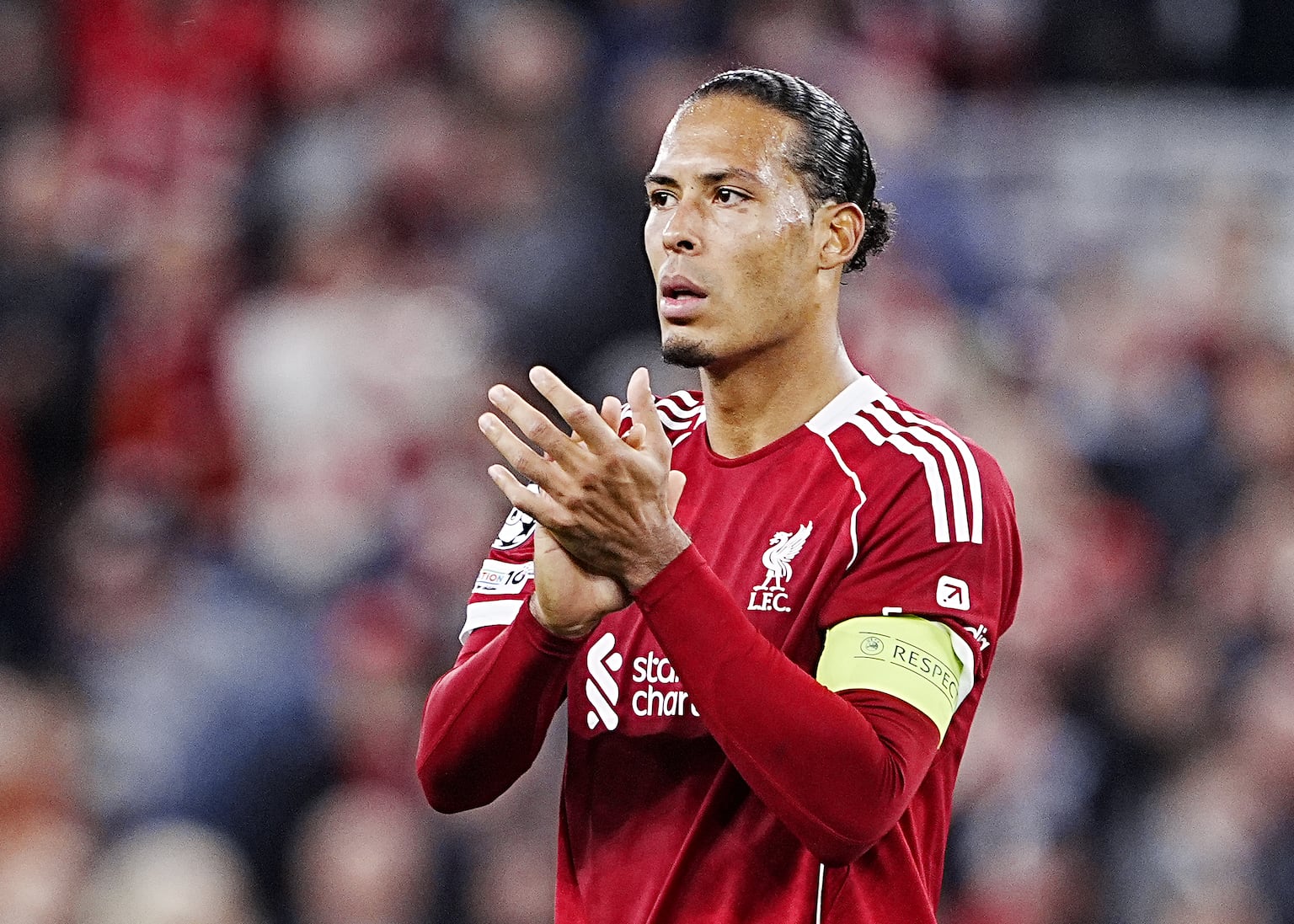 Virgil van Dijk responds to Wayne Rooney criticism in face-to-face encounter