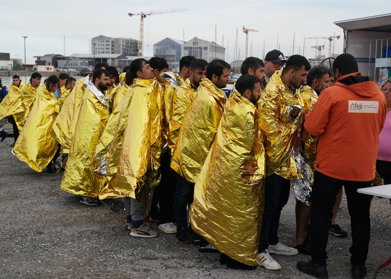 French coastguard rescues 94 people from water after small boat breaks apart