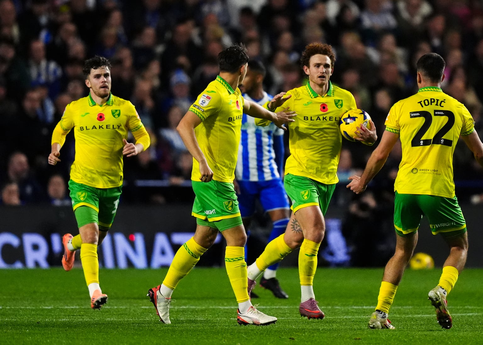 Norwich end six-match losing run with draw at Sheffield Wednesday